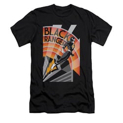 Power Rangers Shirt Slim Fit Black Ranger Black T-Shirt