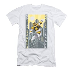 Power Rangers Shirt Slim Fit White Ranger White T-Shirt