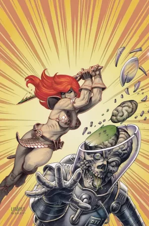 Red Sonja Attacks Mars #2 (Cover D - Linsner LTD Virgin)