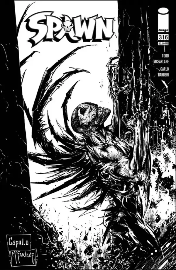 Spawn #316 (Cover D - B&W Capullo/McFarlane Variant)