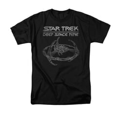 Star Trek - Deep Space Nine Shirt DS9 Station Adult Black Tee T-Shirt