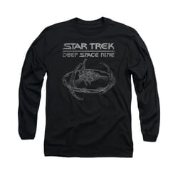 Star Trek - Deep Space Nine Shirt DS9 Station Long Sleeve Black Tee T-Shirt