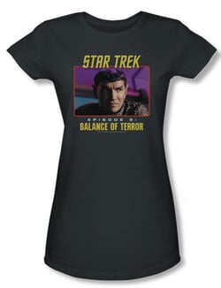 Star Trek Juniors Shirt Balance Of Terror Charcoal T-shirt Tee