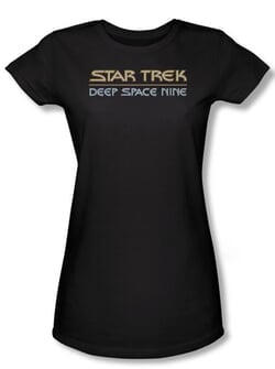 Star Trek Juniors Shirt Deep Space Nine Logo Black T-shirt Tee