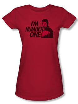 Star Trek Juniors Shirt Im Number One Red Tee T-Shirt