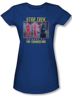 Star Trek Juniors Shirt The Changeling Episode 37 Royal T-shirt Tee