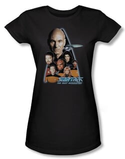 Star Trek Juniors Shirt The Next Generation Black Tee T-Shirt