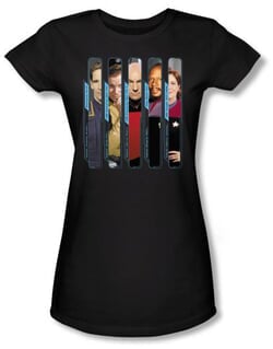 Star Trek Juniors T-shirt - The Captains Black Tee