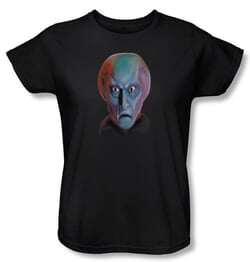 Star Trek Ladies Shirt Balok Head Black Tee T-Shirt