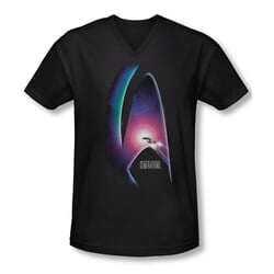 Star Trek - Movies Shirt Slim Fit V Neck Generations Black Tee T-Shirt