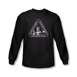 Star Trek Shirt Academy Logo Long Sleeve Black Tee T-Shirt