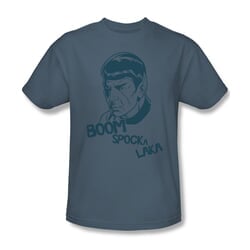 Star Trek Shirt Boom Spocka Slate T-Shirt