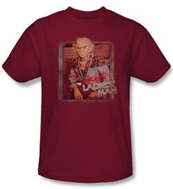 Star Trek Shirt Deep Space 9 Quark Ladies Man Adult Cardinal T-Shirt