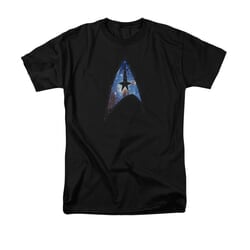 Star Trek Shirt Galactic Shield Black T-Shirt