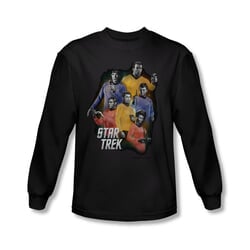 Star Trek Shirt Galaxy Glow Long Sleeve Black Tee T-Shirt