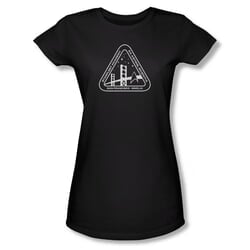 Star Trek Shirt Juniors Academy Logo Black T-Shirt