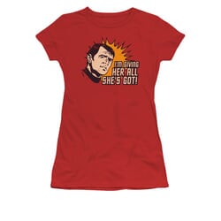 Star Trek Shirt Juniors All She's Got Red T-Shirt