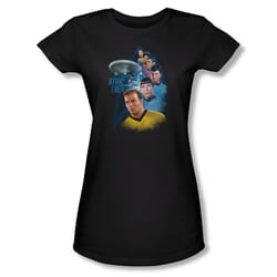 Star Trek Shirt Juniors Among The Stars Black T-Shirt