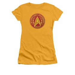 Star Trek Shirt Juniors Command Gold T-Shirt