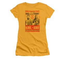 Star Trek Shirt Juniors Duel In The Desert Gold T-Shirt