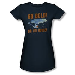 Star Trek Shirt Juniors Go Bold Navy T-Shirt