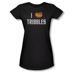 Star Trek Shirt Juniors I Heart Tribbles Black T-Shirt