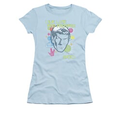 Star Trek Shirt Juniors Japanese Spock Light Blue T-Shirt