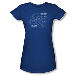 Star Trek Shirt Juniors Phaser Prints Royal Blue T-Shirt