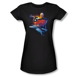 Star Trek Shirt Juniors The Next Gen 25 Black T-Shirt