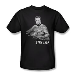 Star Trek Shirt Kirk Words Black T-Shirt