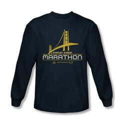 Star Trek Shirt Marathon Long Sleeve Navy Tee T-Shirt