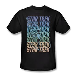 Star Trek Shirt Multi Logo Black T-Shirt