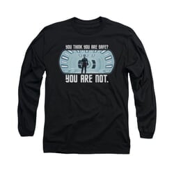 Star Trek Shirt Not Safe Long Sleeve Black Tee T-Shirt