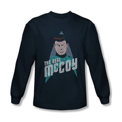 Star Trek Shirt Real McCoy Long Sleeve Navy Tee T-Shirt