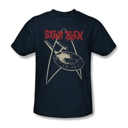 Star Trek Shirt Ship Symbol Navy T-Shirt