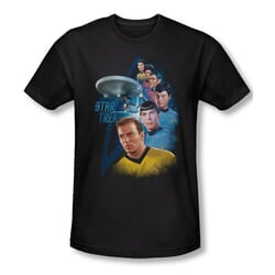 Star Trek Shirt Slim Fit Among The Stars Black T-Shirt