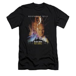 Star Trek Shirt Slim Fit First Contact Black T-Shirt