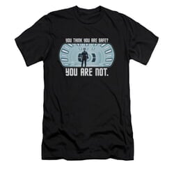 Star Trek Shirt Slim Fit Not Safe Black T-Shirt