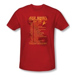 Star Trek Shirt Slim Fit Red Shirt Tour Red T-Shirt