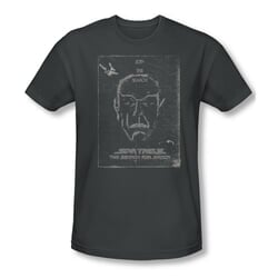 Star Trek Shirt Slim Fit Search For Spock Charcoal T-Shirt