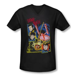 Star Trek Shirt Slim Fit V-Neck Eye Of The Storm Black T-Shirt