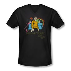 Star Trek Shirt Slim Fit V-Neck Rollin Deep Black T-Shirt