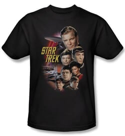 Star Trek Shirt The Classic Crew Adult Black Tee T-Shirt