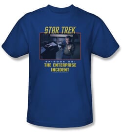 Star Trek Shirt The Enterprise Incident Adult Royal Tee T-Shirt