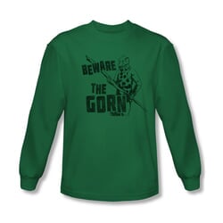 Star Trek Shirt The Gorn Long Sleeve Kelly Green Tee T-Shirt