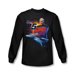 Star Trek Shirt The Next Gen 25 Long Sleeve Black Tee T-Shirt