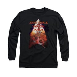 Star Trek Shirt Wrath Of Khan Long Sleeve Black Tee T-Shirt