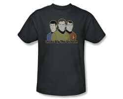 Star Trek T-shirt - Chicks Dig The Uniform Adult Charcoal