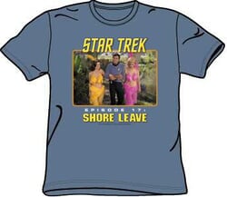 Star Trek T-shirt - Episode 17 Shore Leave Adult Slate Blue