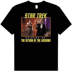 Star Trek T-shirt - Episode 22 The Return Of The Archons Adult Black